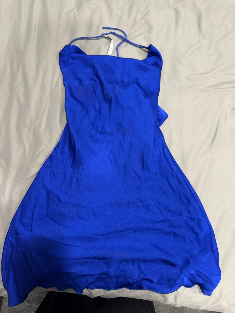Lucy in the Sky Royal Blue Halter Mini Dress